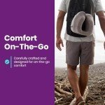 Cabeau Neck Pillow for Airplane Travel – Evolution Classic – Memory Foam U Shaped Design – Supportive for Sleeping with Adjustable Support Clasp (Midnight Black)