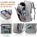 LOVEVOOK Carry on Backpack, 45L Extra Large Travel Backpack for Men & Women Airline Approved, Expandable Large Suitcase Backpacks With 4 Packing Cubes, Aer Travel Pack 3, Water Resistant Weekender Bag