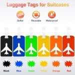 2 Pack Luggage Tags for Suitcases, Silicone for Name Tags for Luggage, Waterproof and Bendable Travel Tags for Luggage, Suitcase Identifiers(Blue)