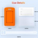 2 Pack Luggage Tags for Suitcases, Silicone for Name Tags for Luggage, Waterproof and Bendable Travel Tags for Luggage, Suitcase Identifiers(Blue)