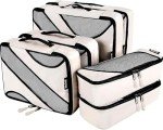 BAGAIL 6 Set Packing Cubes,Travel Luggage Packing Organizers(6Set Beige)