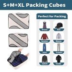 BAGAIL 6 Set Packing Cubes,Travel Luggage Packing Organizers(6Set Beige)