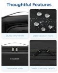 BAGSMART Toiletry Bag for Men, Wide Opening Travel Bag for Toiletries, Dopp Kit Water Resistant Shaving Hygiene Bag for Bathroom Shower, Toiletries Accessories,Travel Essentials-Black