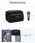 BAGSMART Toiletry Bag for Men, Wide Opening Travel Bag for Toiletries, Dopp Kit Water Resistant Shaving Hygiene Bag for Bathroom Shower, Toiletries Accessories,Travel Essentials-Black