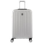 DELSEY PARIS Titanium Hardside Expandable Luggage with Spinner Wheels Checked Luggage, Silver, Checked-Medium 25 Inch