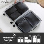 PANDA JOYS 4 Set Compression Packing Cubes Travel - Travel Accessories Expandable Packing Organizers for Carry On - Essentials Luggage Bags - Black
