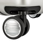 DELSEY PARIS Titanium Hardside Expandable Luggage with Spinner Wheels Checked Luggage, Silver, Checked-Medium 25 Inch