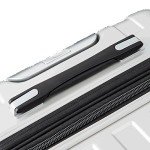 DELSEY PARIS Titanium Hardside Expandable Luggage with Spinner Wheels Checked Luggage, Silver, Checked-Medium 25 Inch