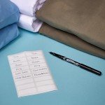 Avery No-Iron Fabric Labels, 1/2" x 1-3/4", Washer and Dryer-Safe Waterproof Labels, Non-Printable, 54 Total (40720)