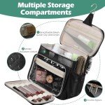 Behaesty Travel Toiletry Bag for Women, Water Resistant Portable Hanging Toiletry Bags for Traveling, College Dorm, Bathroom, Gym, Shower Caddy, Organizer for Full Sized Bottles, Toiletries (Black)