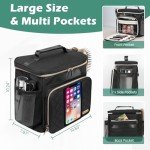 Behaesty Travel Toiletry Bag for Women, Water Resistant Portable Hanging Toiletry Bags for Traveling, College Dorm, Bathroom, Gym, Shower Caddy, Organizer for Full Sized Bottles, Toiletries (Black)