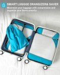Gonex Compression Packing Cubes Mesh Organizers L+M+S+XS+Slim+Laundry Bag Blue