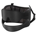 SARISUN Airplane Pillow Combo with Chin Strap, Travel Pillows for Airplanes with Sleep Eye Mask, Plane Pillow for Long Flights, Car Road Trip, 360° Headrest, Stop Bobblehead, FSA HSA Eligible, Black