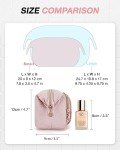 BAGSMART Travel Makeup Bag, Cosmetic Bag Make Up Organizer Case,Large Wide-open Pouch for Women Purse for Toiletries Accessories Brushes Pink