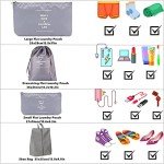 GUIFIER 7 Set Packing Cubes Laundry Pouch, Travel Storage Bag Organizers, Luggage Packing Organizer Pouch, Cubes Organizer Bags Compression for Carry On Suitcase Clothes (Grey)