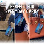 Lewis N. Clark Travel Green Luggage Tag and Suitcase Identifiers for Women and Men, Carry on, Backpack and More, Blue Trees, 1-Pack