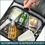 PAVILIA Travel Hanging Toiletry Bag for Women Men, Large Capacity Makeup Bag Kit, Waterproof Cosmetic Storage Organizer Case for Bathroom Shower, Black