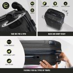 Kenneth Cole REACTION Out of Bounds Lightweight Hardshell 4-Wheel Spinner Luggage, Midnight Black, 28-Inch Checked