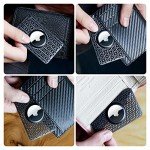 [Ultra Thin] for Airtag Wallet Holder 2 Pack, Airtag Holder, 0.1 inch Thickness, Airtag Wallet Case Slim Thin Card Case for Purse, Handbag, Backpack Wallet, Clutch (Black)