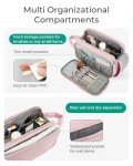 BAGSMART Travel Toiletry Bag for Women, Wide-open Makeup Bag Organizer, Puffy Make Up Case, Large Capacity Cosmetic Organizer for Women for Travel Essentials Toiletries Accessories Bottles(Black)