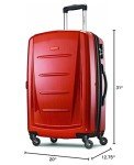 Samsonite Winfield 2 Hardside Expandable Luggage with Spinner Wheels, Orange, Checked-Large 28-Inch