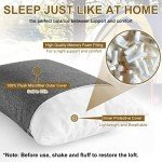 Ivellow Travel Pillow Compressible Camping Pillow for Sleeping Shredded Memory Foam Pillow Compact Firm Supportive Pillow for Adults Kids Outdoor Backpacking Hiking Essential Gear