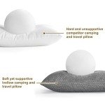 Ivellow Travel Pillow Compressible Camping Pillow for Sleeping Shredded Memory Foam Pillow Compact Firm Supportive Pillow for Adults Kids Outdoor Backpacking Hiking Essential Gear