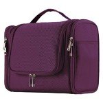 Buruis Large Capacity Toiletry Bag for Women and Men, Hanging Toiletry Organizer Cosmetics Makeup Bag, Water-resistant Dopp Kit Shaving Bags for Full Sized Toiletries, Travel Essentials (Purple)