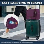 Buruis Large Capacity Toiletry Bag for Women and Men, Hanging Toiletry Organizer Cosmetics Makeup Bag, Water-resistant Dopp Kit Shaving Bags for Full Sized Toiletries, Travel Essentials (Purple)