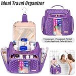 Large Toiletry Bag for Women Men,Bathroom Bag,Water Resistant Makeup Bag,Portable Shower Caddy for College Dorm,Hanging Toiletry Bags for Traveling,Shower Bag with Transparent Waterproof Phone Pocket