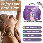 Large Toiletry Bag for Women Men,Bathroom Bag,Water Resistant Makeup Bag,Portable Shower Caddy for College Dorm,Hanging Toiletry Bags for Traveling,Shower Bag with Transparent Waterproof Phone Pocket