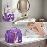 Large Toiletry Bag for Women Men,Bathroom Bag,Water Resistant Makeup Bag,Portable Shower Caddy for College Dorm,Hanging Toiletry Bags for Traveling,Shower Bag with Transparent Waterproof Phone Pocket
