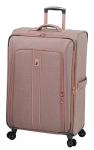 LONDON FOG Newcastle Softside Expandable Spinner Luggage, Rose Charcoal Herringbone, Checked-Large 28-Inch