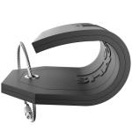 Shacke Large Luggage Tags (2pcs) with Privacy Cover and Steel Loops (Black)