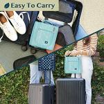 PAVILIA Toiletry Bag Travel Bag for Women Men, Hanging Cosmetic Organizer, Water Resistant Makeup Bag for Accessories Toiletries, Large Travel Essentials Kit (Teal Chevron)