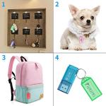 Cuttte 16 Pack Plastic Key Tags, Key Labels with Ring and Label Window, 8 Colors