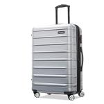 Samsonite Omni 2 24-Inch Medium Checked Hardside Luggage with 360° Spinner Wheels - Scratch Resistant Hardshell - TSA Lock - Expandable Polycarbonate Shell for Lightweight Travel - Artic Silver