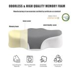 Bespilow Travel Pillow for Sleeping,Cervical Neck Support Pillow for Neck Pain Relief,Lightweight Ergonomic Memory Foam Camping Pillow,Portable Contour Pillows w/Travel Storage Bag,Cooling Cover