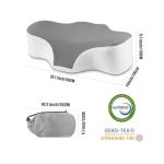 Bespilow Travel Pillow for Sleeping,Cervical Neck Support Pillow for Neck Pain Relief,Lightweight Ergonomic Memory Foam Camping Pillow,Portable Contour Pillows w/Travel Storage Bag,Cooling Cover