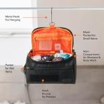 Fitdom Hanging Toiletry Bag Tactical Dopp Kit Case For Men. Perfect For Travel & Storage. Fits Large & Small Cosmetic, Clipper, Toothbrush, Shaving & Shower Care. Best Overnight Organizer