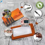 Lewis N. Clark Travel Green Luggage Tag and Suitcase Identifiers for Women and Men, Carry on, Backpack and More, Orange Trees, 1-Pack