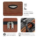 Travel Select Amsterdam Expandable Rolling Upright Luggage, Orange, Checked-Medium 25-Inch