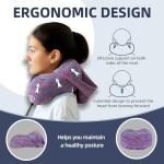 Travel Pillow with Extra Large Hood for Airplane Long Flights Privacy and Comfort Memory Foam with Skin-Friendly Cover for Road Trip Head&Neck Support for Plane Office Cars Sleeping & Rest(Colorful)