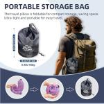 Travel Pillow with Extra Large Hood for Airplane Long Flights Privacy and Comfort Memory Foam with Skin-Friendly Cover for Road Trip Head&Neck Support for Plane Office Cars Sleeping & Rest(Colorful)