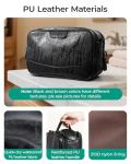 BAGSMART Toiletry Bag for Men, PU Leather Travel Bag for Toiletries, Dopp Kit Water Resistant Shaving Bag for Bathroom Shower-Black