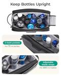 BAGSMART Toiletry Bag for Men, PU Leather Travel Bag for Toiletries, Dopp Kit Water Resistant Shaving Bag for Bathroom Shower-Black