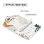 GDJEGE PU Leather Luggage Tags for Suitcase, Travel Cruise 2 Pack with Privacy Flap, Name ID Label and Metal Loop for Women Men Girls Baggage Bag Backpack Instrument, Boho Leaves