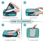 Compression Packing Cubes for Suitcases,5 Set Travel Essentials, Lightweight Luggage Organizer Bags, Travel Cubes for Carry on(Green)