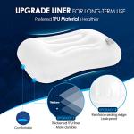 Hikenture Camping Pillow with Removable Cover - Ultralight Inflatable Pillow for Neck Lumbar Support - Upgrade Backpacking Pillow - Washable Travel Air Pillows for Camping, Hiking, Backpacking (Black)