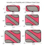 BAGAIL 6 Set Packing Cubes,Travel Luggage Packing Organizers(6Set Coral)